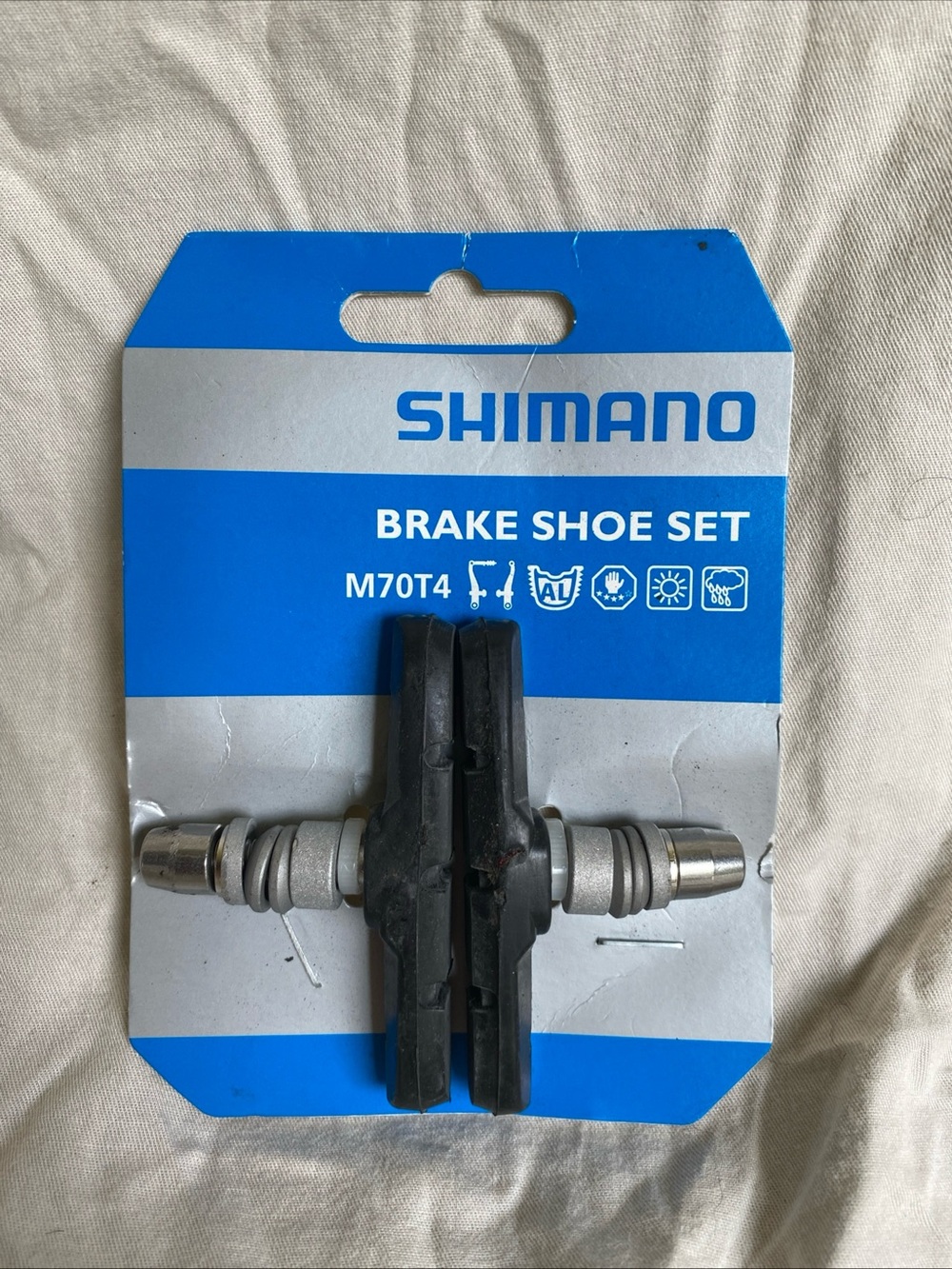 SHIMANO M70T4 Brake Shoe Pads Pair/Set - Y8BM9803A -BR-M530 Brake Shoe & Nut Set